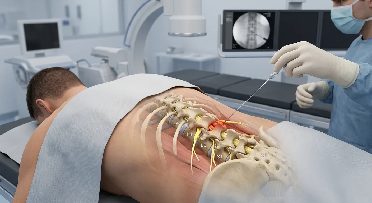 Selective nerve root block procedure for radiating spinal pain