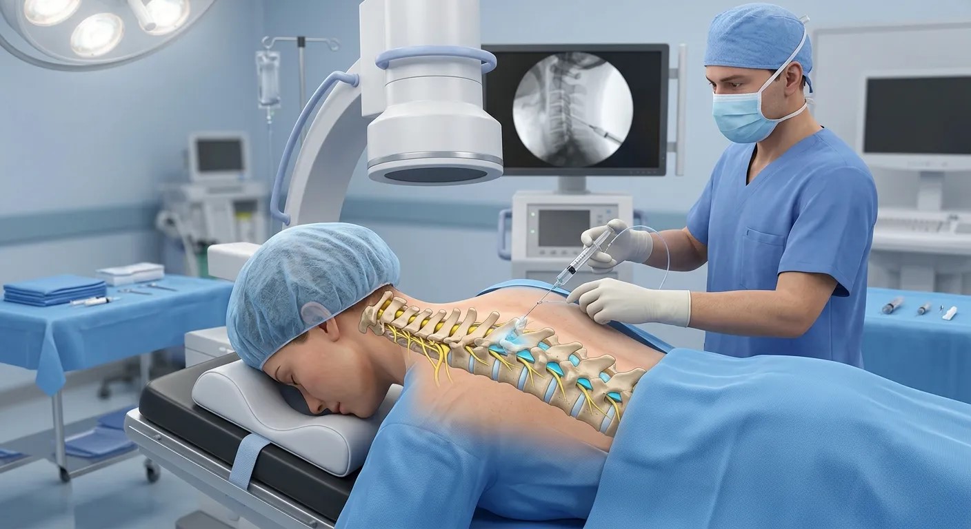 Fluoroscopy guided cervical epidural injection for cervical nerve pain