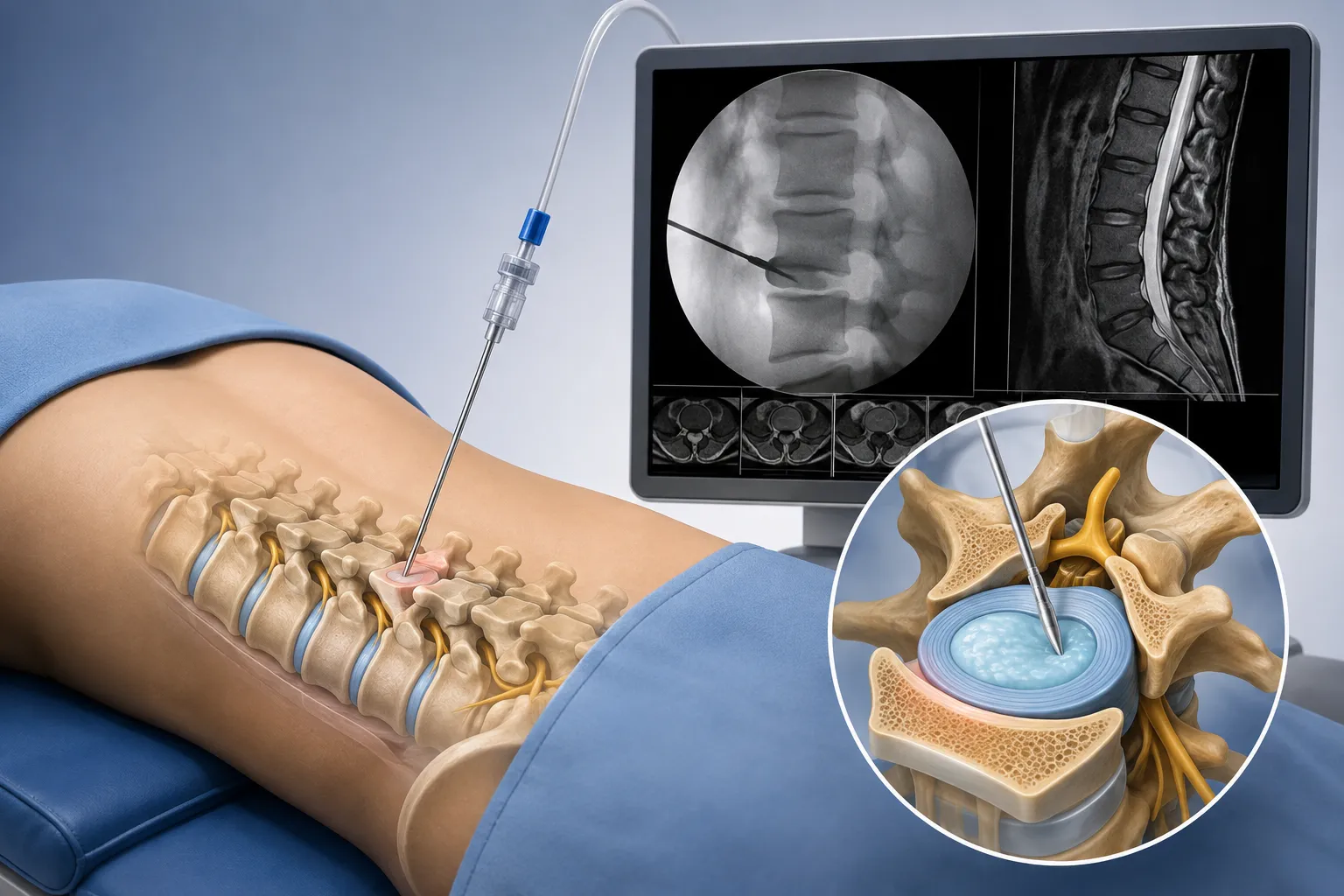 Fluoroscopy guided discography for diagnostic evaluation of disc-related back pain