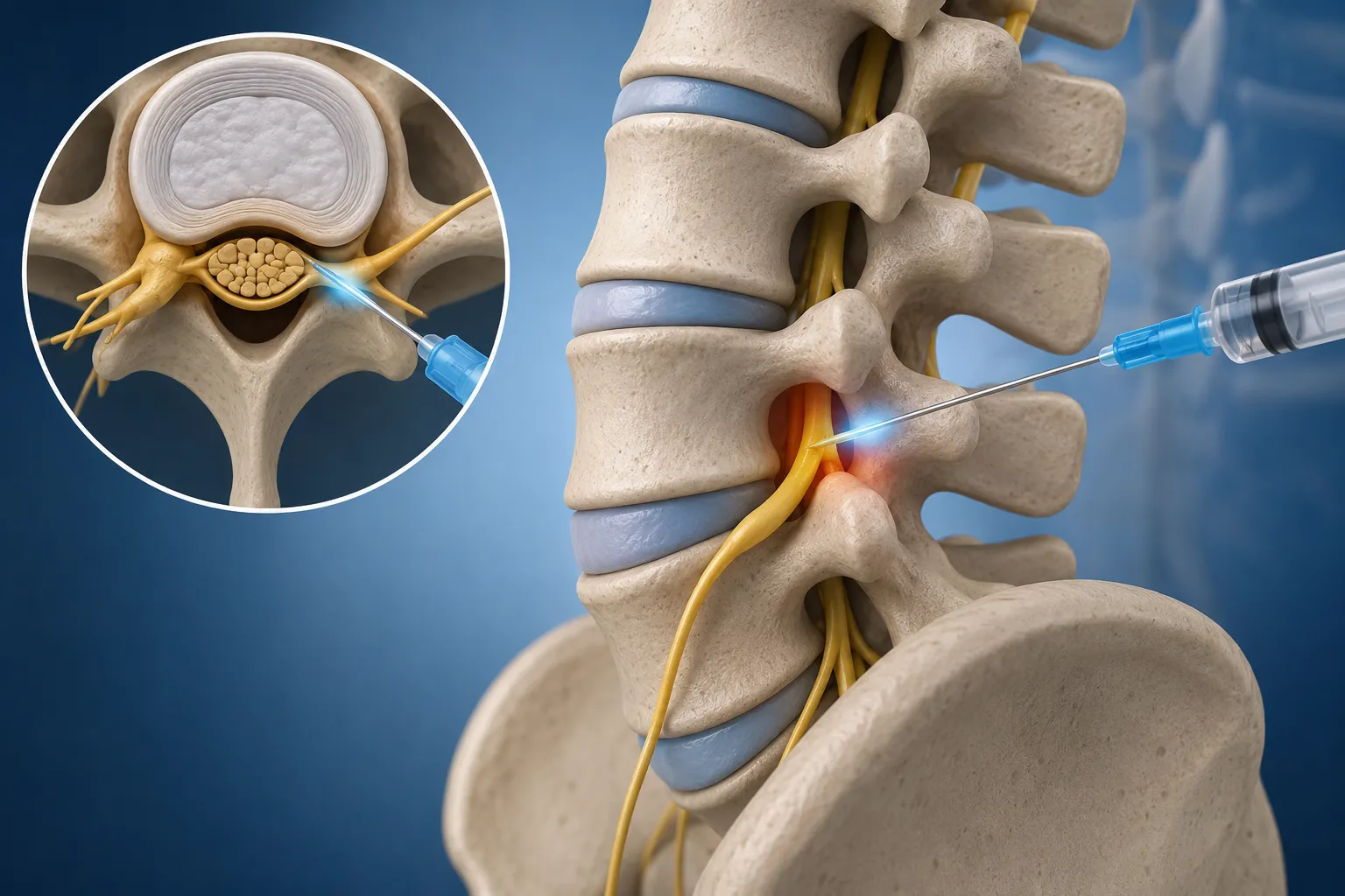 Fluoroscopy guided selective nerve root block for spinal nerve pain