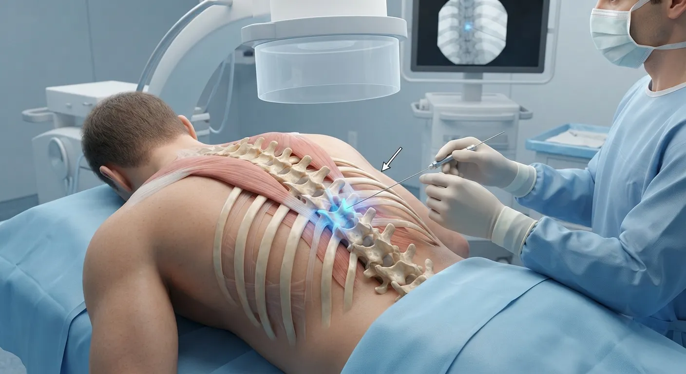Thoracic facet joint injection for mid-back pain