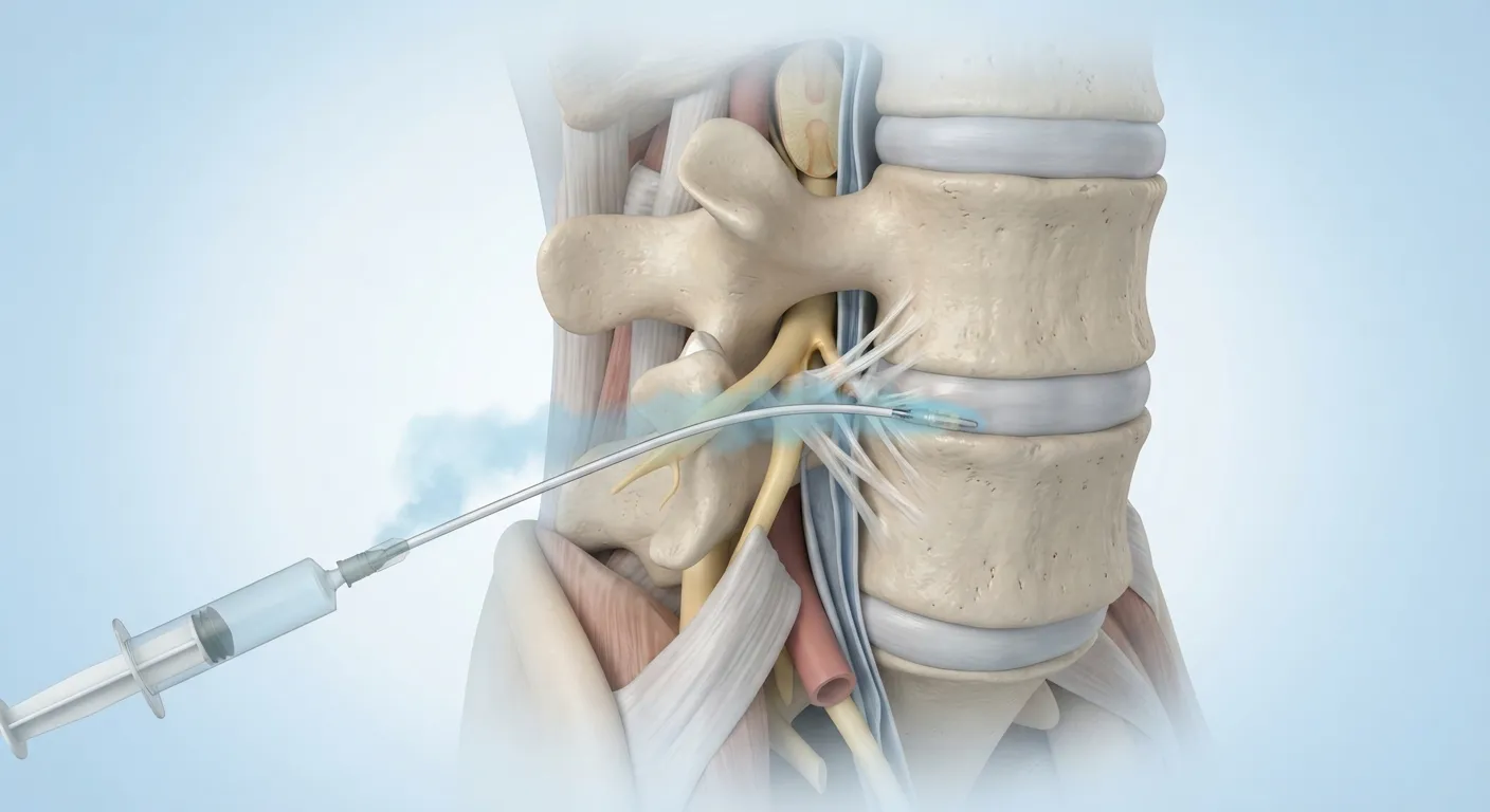 Fluoroscopy guided transforaminal epidural adhesiolysis for persistent spinal nerve pain