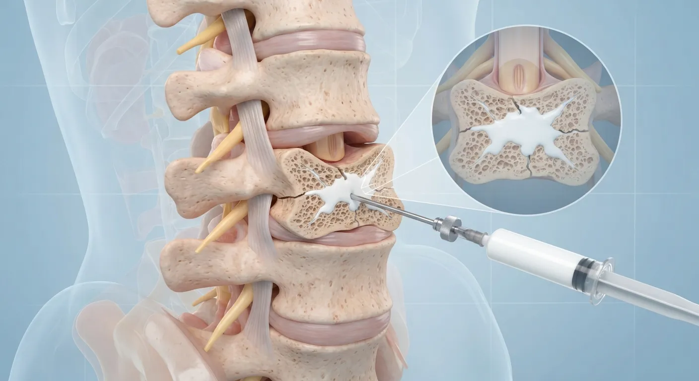 Fluoroscopy guided vertebroplasty for a painful vertebral compression fracture