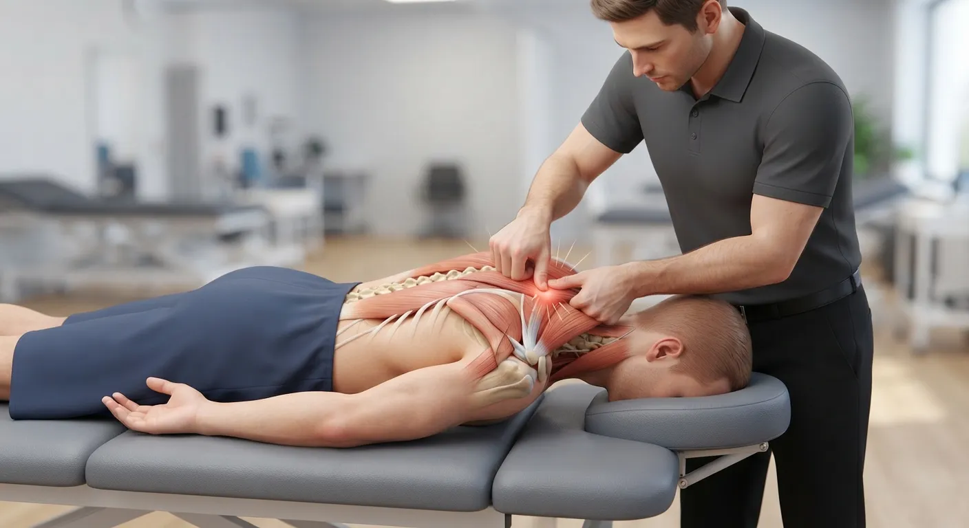 Trigger point release treatment for tight and painful muscles