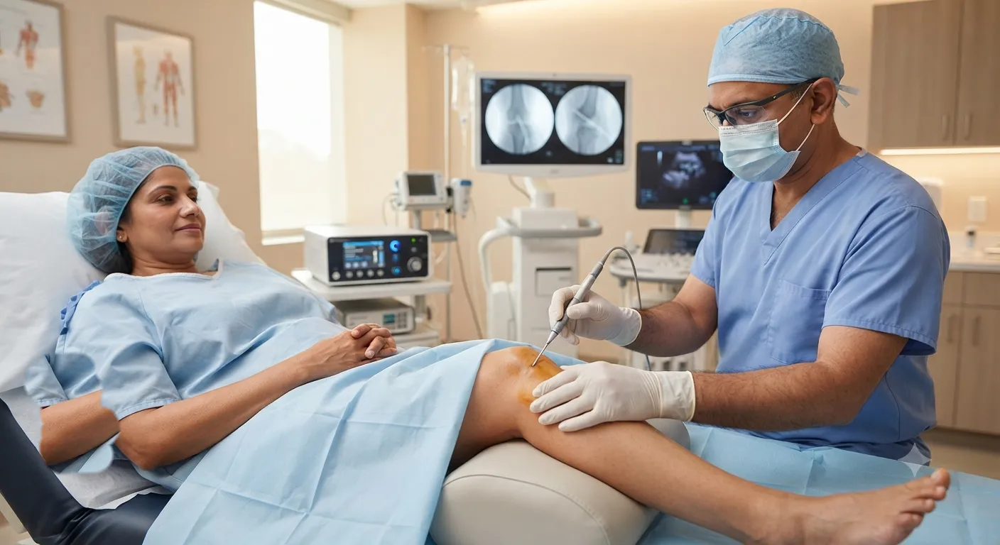Genicular nerve cooled radiofrequency ablation for knee osteoarthritis pain